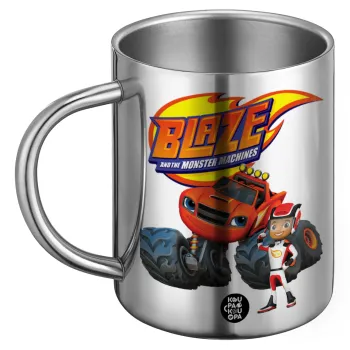 Ο Μπλέιζ και οι Φίλοι του, Ανοξείδωτη Μεταλλική Κούπα 450ml - Διπλού Τοιχώματος