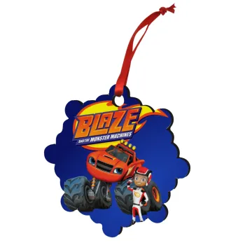 Ο Μπλέιζ και οι Φίλοι του, Στολίδι Χριστουγεννιάτικο στολίδι snowflake ξύλινο 7.5cm