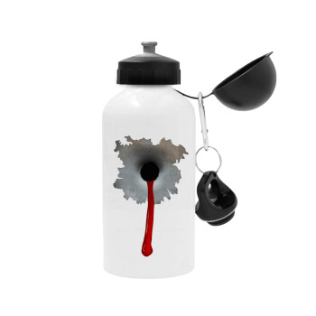 Bullet holes, Μεταλλικό παγούρι νερού, Λευκό, αλουμινίου 500ml