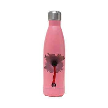 Bullet holes, Metal mug thermos Pink Mat (Stainless steel), double wall, 500ml