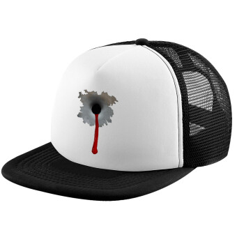 Bullet holes, Καπέλο Ενηλίκων Soft Trucker με Δίχτυ Black/White (POLYESTER, ΕΝΗΛΙΚΩΝ, UNISEX, ONE SIZE)