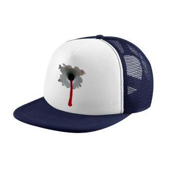 Bullet holes, Καπέλο Soft Trucker με Δίχτυ Dark Blue/White 