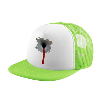 Bullet holes, Καπέλο Soft Trucker με Δίχτυ Πράσινο/Λευκό