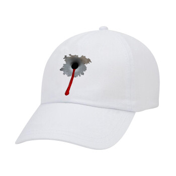 Bullet holes, Καπέλο Baseball Λευκό (5-φύλλο, unisex)