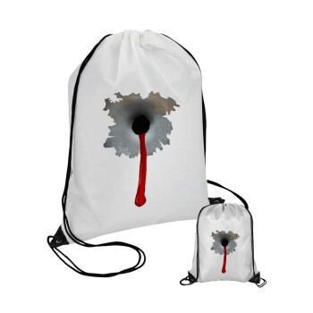 Bullet holes, Τσάντα πουγκί με μαύρα κορδόνια (1 τεμάχιο)