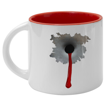 Bullet holes, Κούπα κεραμική 400ml Λευκή/Κόκκινη