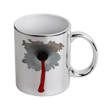 Bullet holes, Κούπα κεραμική, ασημένια καθρέπτης, 330ml