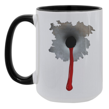 Bullet holes, Κούπα Mega 15oz, κεραμική Μαύρη, 450ml