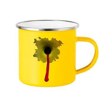 Bullet holes, Yellow Enamel Metallic Cup 360ml