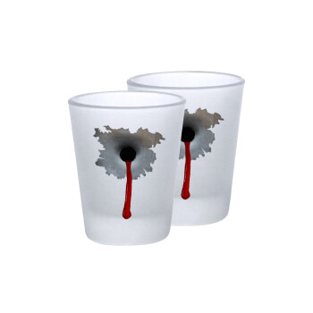 Bullet holes, Σφηνοπότηρα γυάλινα 45ml του πάγου (2 τεμάχια)