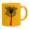 Ceramic coffee mug yellow, 330ml