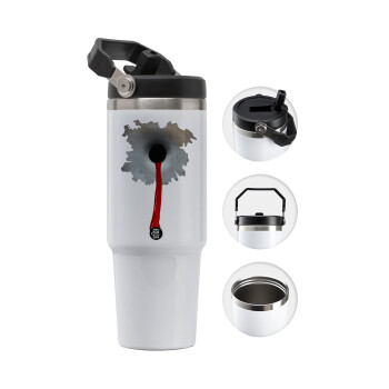 Bullet holes, 30oz stainless Steel Tumbler with Handle