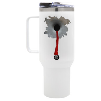 Bullet holes, Mega Stainless steel Tumbler with lid, double wall 1,2L