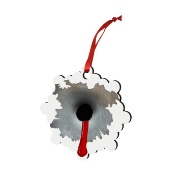 Bullet holes, Στολίδι Χριστουγεννιάτικο στολίδι snowflake ξύλινο 7.5cm