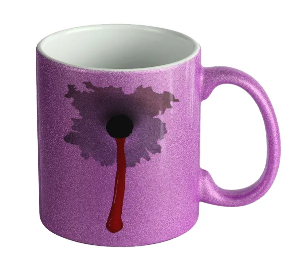 Bullet holes — Κούπα Μωβ Glitter που γυαλίζει, κεραμική, 330ml
