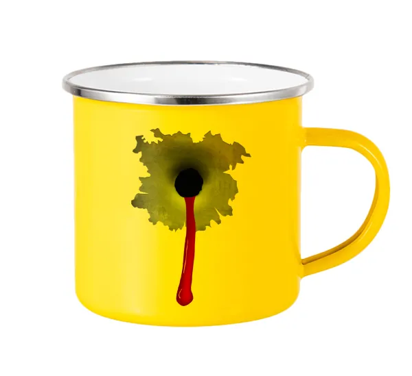 Bullet holes — Yellow Enamel Metallic Cup 360ml