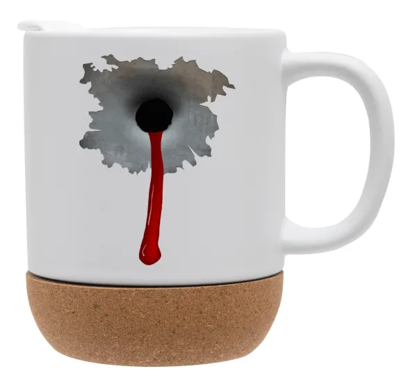 Bullet holes — Ceramic coffee mug Cork (MAT), 330ml