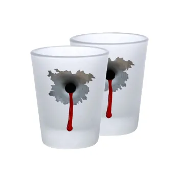 Bullet holes, Σφηνοπότηρα γυάλινα 45ml του πάγου (2 τεμάχια)