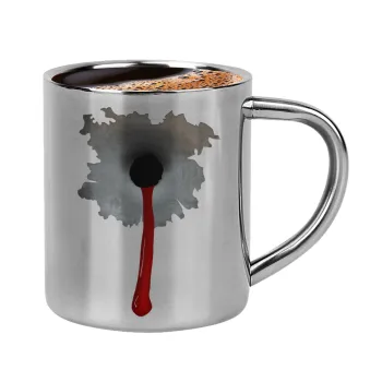 Bullet holes, Double-wall metal cup for espresso (220ml)
