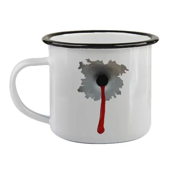 Bullet holes, Κούπα εμαγιέ με μαύρο χείλος 360ml