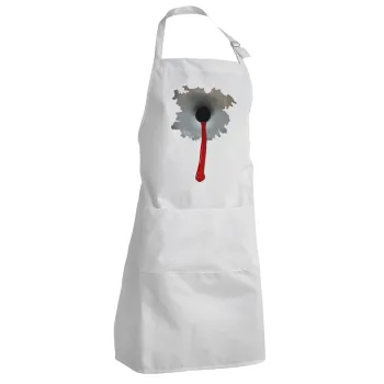 Bullet holes, Adult Chef Apron (with sliders and 2 pockets)