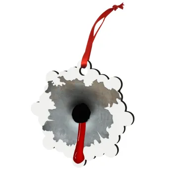 Bullet holes, Στολίδι Χριστουγεννιάτικο στολίδι snowflake ξύλινο 7.5cm