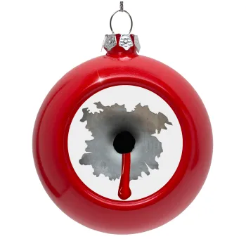 Bullet holes, Στολίδι Χριστουγεννιάτικη μπάλα δένδρου Κόκκινη 8cm