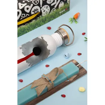 Bullet holes, Πασχαλινή Λαμπάδα με παγούρι μεταλλικό (620ml, stainless steel) & κερί αρωματικό πλακέ (30cm) (ΤΙΡΚΟΥΑΖ)