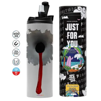 Bullet holes, Tumbler ποτήρι θερμό ΓΚΡΙ από ανοξείδωτο ατσάλι 600ml