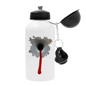 Bullet holes, Μεταλλικό παγούρι νερού, Λευκό, αλουμινίου 500ml