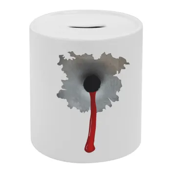 Bullet holes, Κουμπαράς πορσελάνης με τάπα