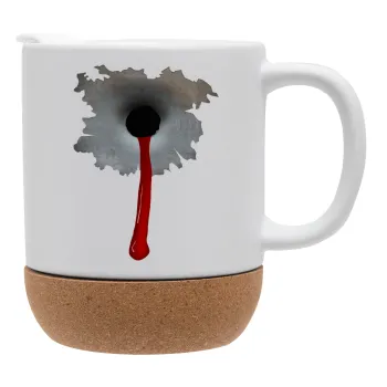 Bullet holes, Κούπα, κεραμική με βάση φελού και καπάκι (ΜΑΤ), 330ml