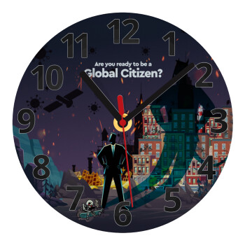 A global Citizen, Ρολόι τοίχου γυάλινο (20cm)