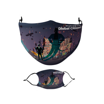 A global Citizen, Μάσκα υφασμάτινη Ενηλίκων πολλαπλών στρώσεων με υποδοχή φίλτρου