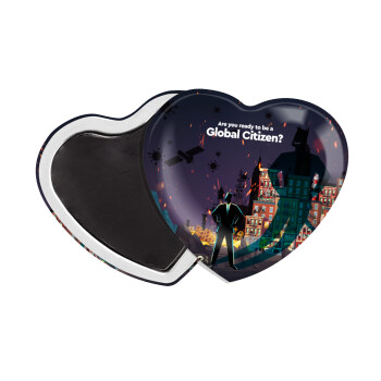 A global Citizen, Μαγνητάκι καρδιά (57x52mm)