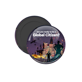 A global Citizen, Μαγνητάκι ψυγείου στρογγυλό διάστασης 5cm