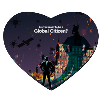 A global Citizen, Mousepad καρδιά 23x20cm