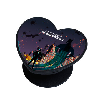 A global Citizen, Phone Holders Stand  καρδιά Μαύρο Βάση Στήριξης Κινητού στο Χέρι