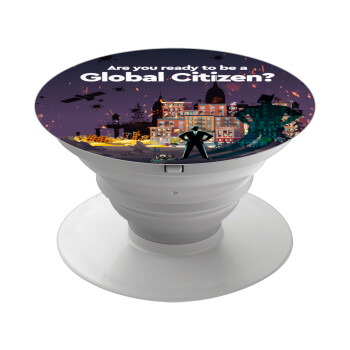 A global Citizen, Phone Holders Stand  White Hand-held Mobile Phone Holder