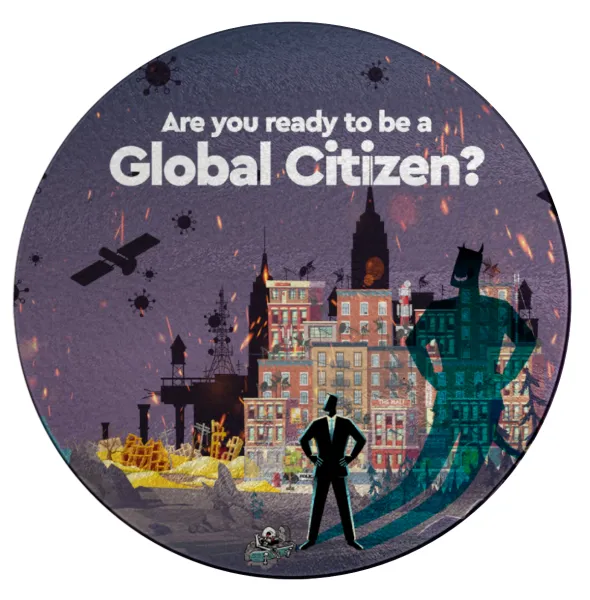 A global Citizen — Round glass cutting board (30cm)