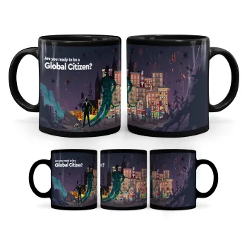 A global Citizen, Mug black, ceramic, 330ml