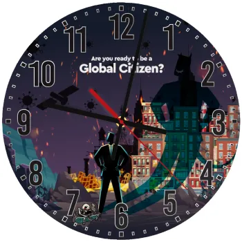 A global Citizen, Ρολόι τοίχου ξύλινο (30cm)