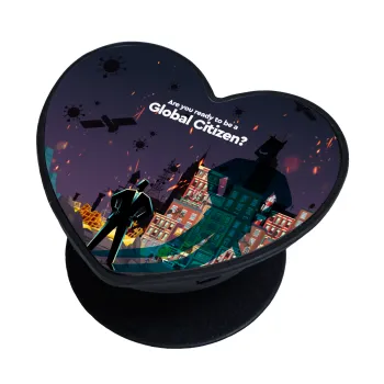 A global Citizen, Phone Holders Stand  καρδιά Μαύρο Βάση Στήριξης Κινητού στο Χέρι