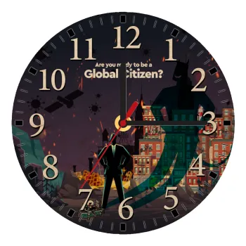 A global Citizen, Ρολόι τοίχου ξύλινο plywood (20cm)