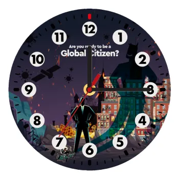 A global Citizen, Ρολόι τοίχου ξύλινο (20cm)