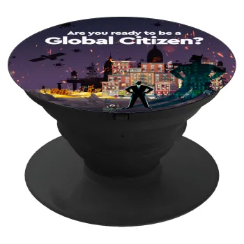 A global Citizen, Phone Holders Stand  Black Hand-held Mobile Phone Holder