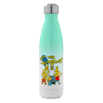 The Simpsons, Metal mug thermos Green/White (Stainless steel), double wall, 500ml