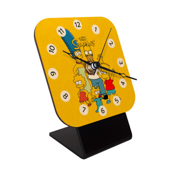 The Simpsons, Quartz Table clock in natural wood (10cm)
