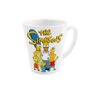 The Simpsons, Κούπα κωνική Latte Λευκή, κεραμική, 300ml