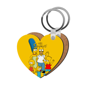 The Simpsons, Μπρελόκ Ξύλινο καρδιά MDF